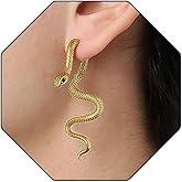 Retro Snake Earrings Gold Snake Earrings for Women Goth Halloween Ear Jewelry Halloween Party Jewelry
