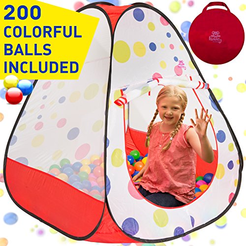Kiddey Ball Pit Play Tent with 200 Balls, Pop Up Triangle Kids Play Tent – Crush Proof Balls, Great for Boys & Girls, Toddlers & Babies – Indoor/Outdoor Use, W/ Carrying Case for Balls and Ball Pit - Thumbnail 7