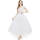 YLMTOP Women's A-line Hoopless Petticoat Crinoline Underskirt Slips Wedding Accessories YPT300