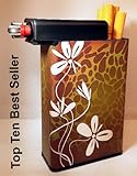 Cigarette Case Animal Leopard Paws with Built on Lighter Holder Box ryo