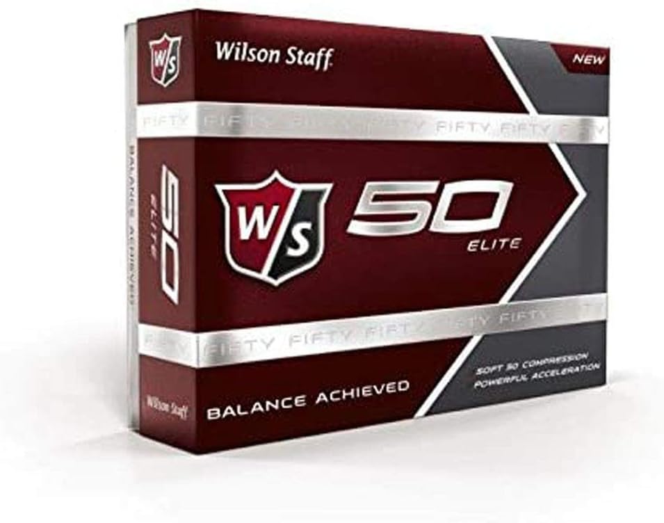 Wilson Staff Fifty Elite Golf Balls, Pack of 12