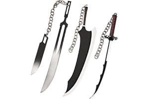 FUNBOAT Ichigo Bankai Sword Keychain - Zangetsu and Tensa Zangetsu Charm - Anime Gift for Kids Teens Women Men Fans