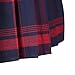 Women's Elastic Waist Plaid Pleated Skirt Tartan Skater School Uniform Mini Skirts (Series 1 red, Medium)