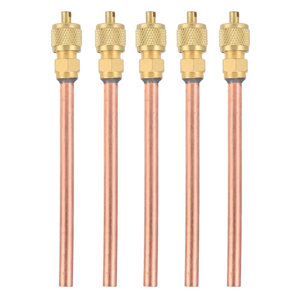 ViaGasaFamido 5Pcs Refrigerator Check Valve, Air Conditioner Conditioning Filling Valves One Way HS-110, Valve + Rubber Ring Sealing Method for Welding