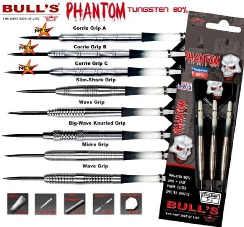 Bull's Phantom Steel Tip Darts 25g 13665