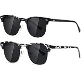 AEVOGUE Polarized Sunglasses For Women And Men Semi Rimless Frame Retro Sun Glasses AE0369