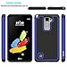 LG Stylo 2 Case, LG Stylo 2 V Case, OEAGO [Drop Protection] [Shock Proof] - Hybrid Dual Layer Rubber Plastic Impact Defender Hard Case Cover Shell for LG Stylo 2 / LG Stylo 2 V/LG Stylus 2 - Blue