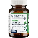 Metagenics UltraFlora Balance Probiotic, 15 Billion CFU, 30 Capsules | Probiotics for Women &amp; Men, L. acidophilus NCFM, B. lactis Bi-07, Shelf-Stable, Digestive &amp; Immune Support, GLP-1 friendly**