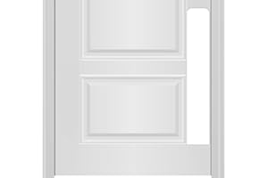 Deck the Door Decor Dog Scratch Door Protection Plate - Elegant Anodized Aluminum for All Door Types. Pet-Safe with Polished Edges and Rounded Corners. 3M Adhesive Mount - Minimalist White 4x22in