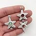 10pcs Starfish Pearl Cage Bright Silver Beads Cage Locket Pendant Jewelry Making Supplies--For Oyster Pearls, Essential Oil Diffuser, Fun Gifts (Starfish)