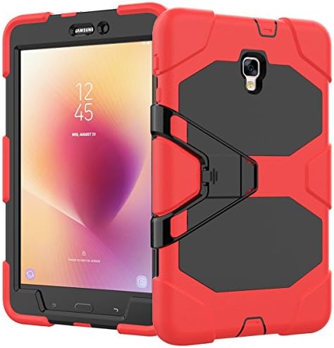 Galaxy Tab A 8.0 2017 Case,Samsung Galaxy Tab A 8.0 2017 Release Case(for T380) Heavy Duty Armor Rugged Protective Cover Case (NOT FIT 2015 Tab A 8.0) Tablet Red