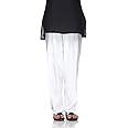 ladyline Plain Cotton Salwar Pants with Drawstring Closure Indian Baggy Pants for Women Yoga