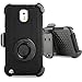 Xawy U679 ULAK Note 3 Case, Galaxy Note 3 Case, Shockproof Protection Hybrid Rugged Samsung Galaxy Note 3 Case Rubber Built-in Rotating Kickstand Belt Swivel Clip Holster Note 3 Case
