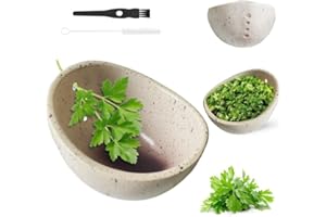 Gkweres Pottery Herb Stripper Bowl, Ceramic Herb Peeling Bowl, Efficient Herb Peeling Cup for Salads and Cooking, Handmade with Different Hole Sizes for Separating Leaves and Stems (White)