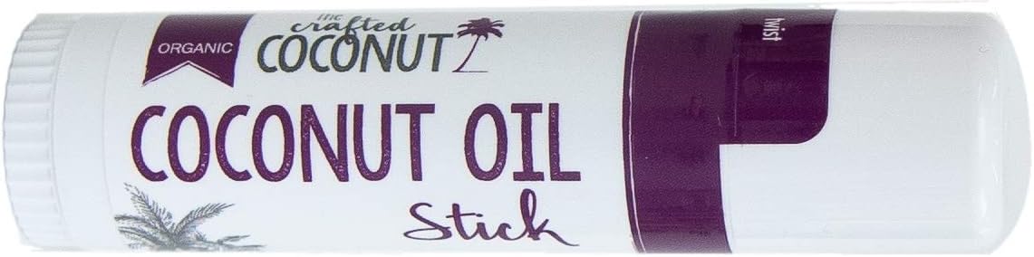 Organic Coconut Oil Ultra Hydration Moisturizing Stick by The Crafted Coconut | Coconut Oil, Beeswax, Jojoba Oil, Cocoa Butter & Vitamin E - Perfect for face, lips, hands in a Jumbo Stick | Great for Travel