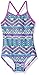 Kanu Surf Girls' Big Carrie Tribal 1-pc Swimsuit, Purple, 12