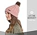Brook + Bay Pom Pom Beanie Winter Hat for Women - Faux Fur Pompom Warm, Thick & Chunky Soft Cable Knit Hats - Cute & Trendy Cold Weather Knitted Caps - Stylish & Trendy Snow & Ski Beanies for Ladies