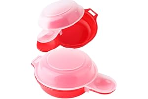UEYGHEP 2 Sets Microwave Egg Cooker,1 Minute Fast Egg Hamburg Omelet Maker Kitchen Cooking Tool