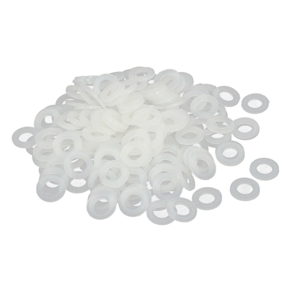 sourcingmap M6 x 12mm x 1.2mm Nylon Flat Insulating Washers Gaskets Spacers Fastener for Faucet Pipe Water Hose White 200PCS
