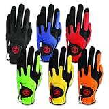 Zero Friction Men's Compression-Fit Synthetic Golf Glove, Universal Fit One Size, Multipack