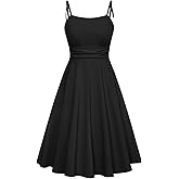 Belle Poque 2026 Summer Dress for Women Spaghetti Strap Flowy Midi Beach Sundress Vintage Wedding Guest Cocktail Dress