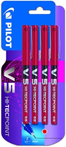 Pilot Spain V-5 – Liquid Ink Highlighter, Set of 4 Red