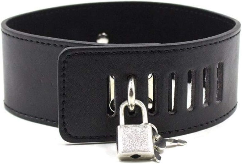 The Bondage locker Fetish and Bondage Neck Collar with Nipple Clamps, Black, 2 Count (Pack of 1) - Image 4