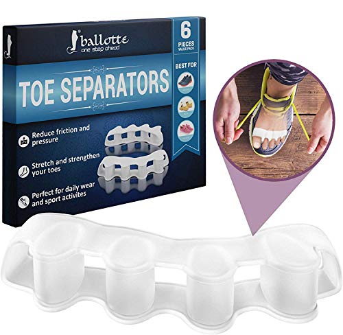 Toe Separators Value Pack - Toe Spacers - Bunion Corrector and Bunion Relief - Hammer Toe Straightener (3 Pairs)