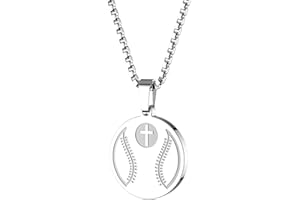 HOFOYA Sports Athletes Necklace with Inspiring Bible Quote from Phil 4:13 Baseball Basketball Football Soccer Volleyball Pendant Jewelry Gift for Men Teen boys girls,Christ Baptist gifts.