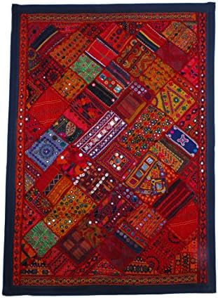 Antique Kutch Rabari Banjara Hand Embroidery Tapestry Patch Wall Hanging Decor