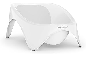 Angelcare 2-in-1 Baby Bathtub | Ideal for Infants, Babies, and Newborns | 0-12 Months or Up to 26 Pounds, White