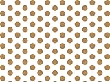 Gold and White Polka Dots Tissue Paper 20 Inch X 30 Inch - 24 X-LargeSheets
