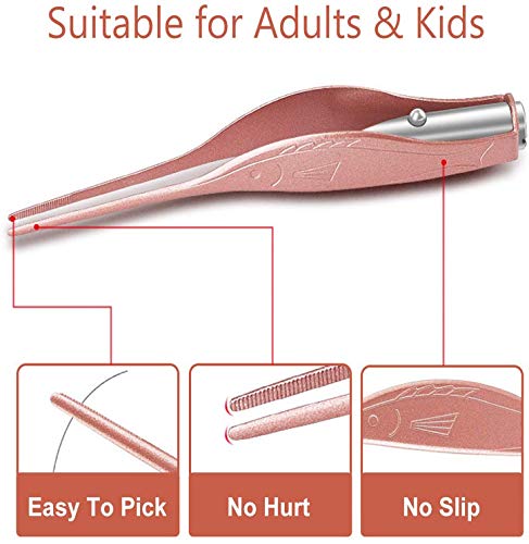 4 Pack Ear Pick with Light and Magnifier(Ear Pick & Tweezers),Earwax Removal Kit, Earwax Cleaner Set with Gift Storage Box for Ear Care & Cleaning, Ear Spoon Picker Products Earpick for Adults & Kids - Thumbnail 3