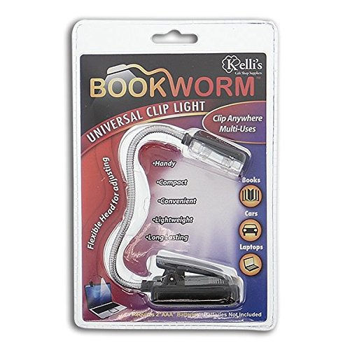 BookWorm Universal Clip-On Book Light for Reading in Bed