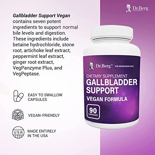 Dr. Berg's Gallbladder Support Supplements Vegan Formula Contains