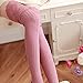 Voberry Women Socks Straight Tube Stockings Lace Trim Leg Warmer Sock (Pink)