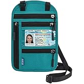 Puwuzixi Passport Holder for Travel, RFID Travel Pouch Neck Wallet, Waterproof Passport Wallet for Women and Men, Lake Blue