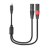 HUALEU 10FT USB C to Dual XLR Male Stereo Audio