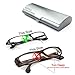 Aluminum Eyeglasses Case，EZESO Hard Shell Matte Elegant Slim Light Metal Frosted Spectacles For Small And Medium Frams (Grey)