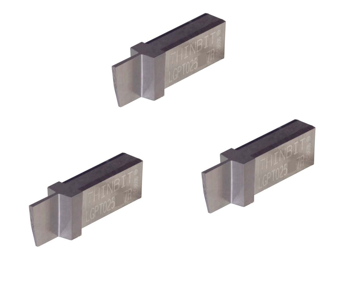 THINBIT 3 Pack LGPT025D57R 'L' Series, Uncoated Carbide, Parting Insert