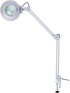 led lampara de aumento 8 x lupa led lampara con abrazadera giratoria brazo ajustable lupa con luz led belleza manicura cuidado de la piel equipo de