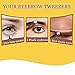 RUBEXX Precision Eyebrow Tweezers for Women Men Professional Stainless Steel Slant Tip Tweezers for Plucking Chin Facial Ingrown Hair Removal Anti Slip