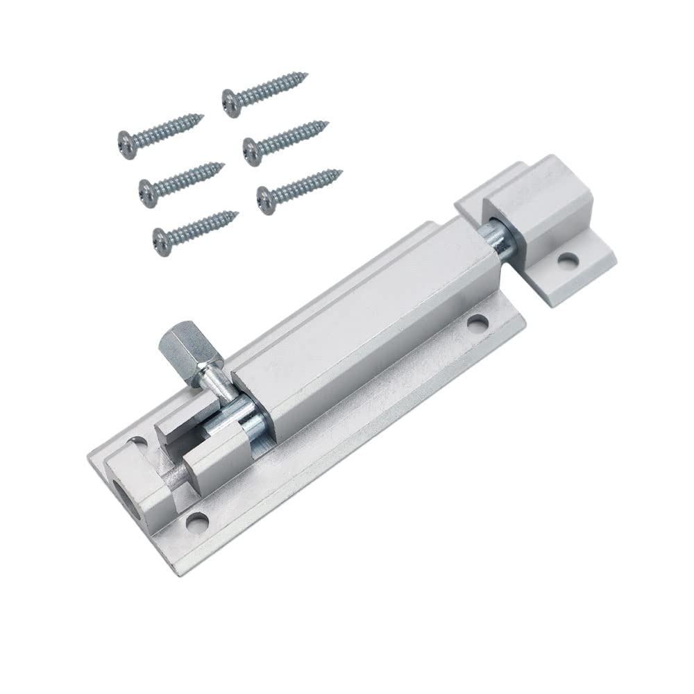 scottchen Pro 96mm Slide Door Look Bolt Latch, Barrel Bolt with Aluminium Alloy Base Solid Steel Latch Core, Heavy Duty Solid Gate Sliding Latch Lock Security Guard Hardware, Included Screws 3.8 Inch — image 1