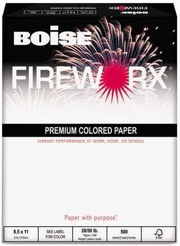 BOISE CASCADE PAPER MP2201PK FIREWORX Colored Paper 20lb 8-1/2 x 11 Powder Pink 500 Sheets/Ream