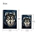 3D Kids Wolf Spiral Notebooks,Back to School Supplies,Hard Cover Spiral Note Pad (Notebook Ruler Bookmark Set)