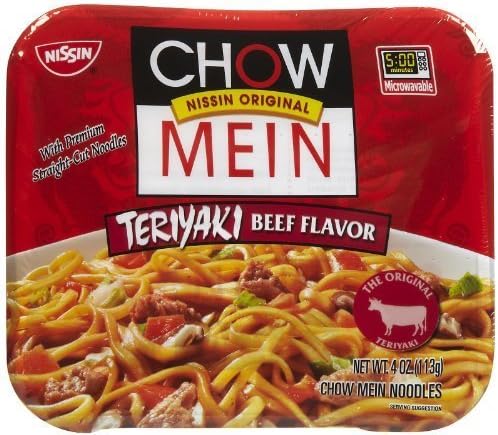 Nissin Microwavable Chow Mein Teriyaki Beef Flavor 4 oz by Chow Mein