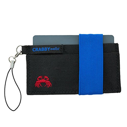 Crabby Gear - Front Pocket Wallet - Minimalist Wallet - Elastic - Blue