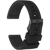 HARFINGTON Silicone Watch Bands Soft Quick Release Rubber Watch Bands with Matte Buckle for Men Women