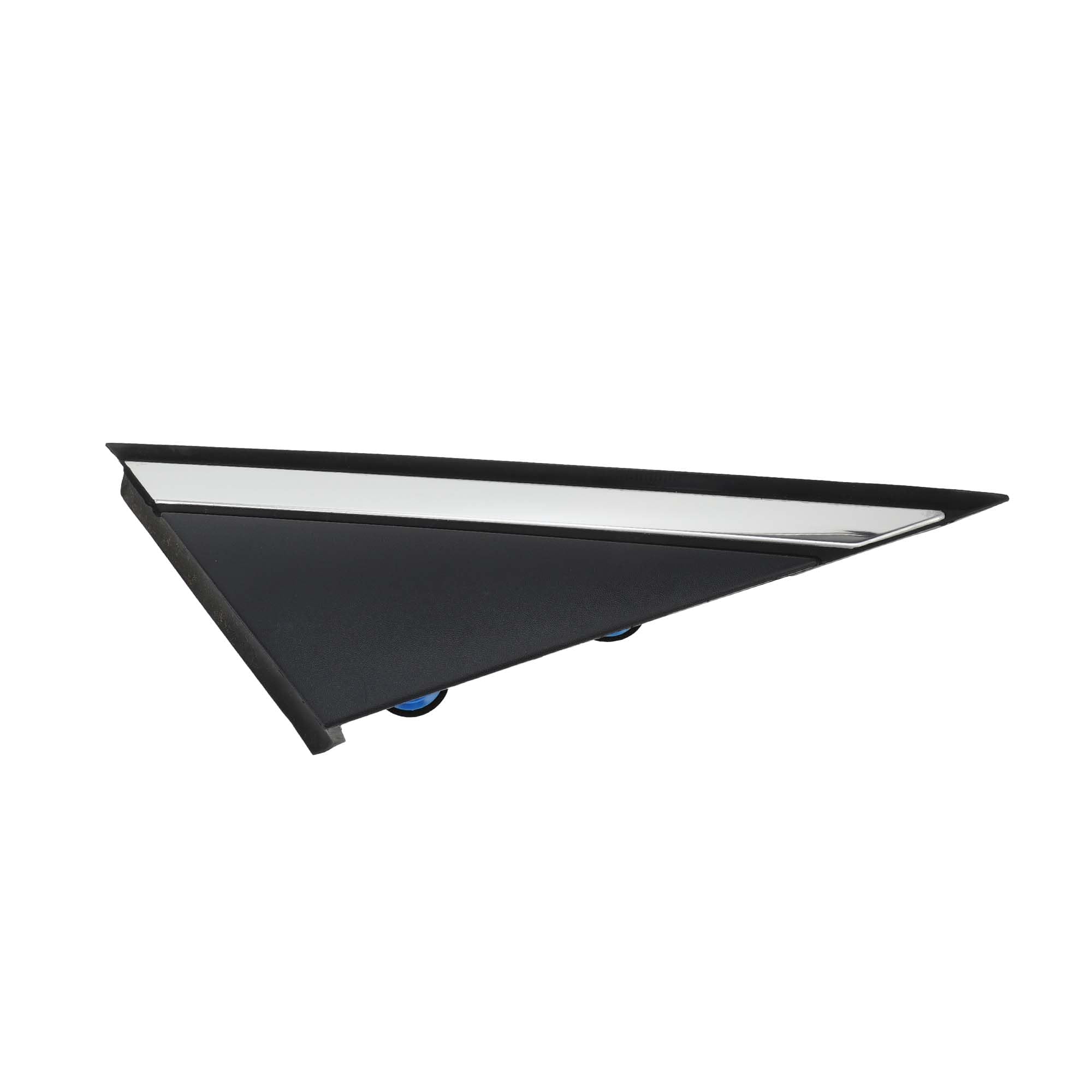 Photo 1 of Motoforti Pillar Corner Triangle Trim View Mirror Flag Applique Panel Cover for Hyundai Sonata 2015-2018 Plastic No.86190C1100 Black Silver Tone