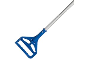 Commercial Heavy-Duty Mop Handle, Industrial-Grade Replacement Part, Clamp-on Design, Universal Fit (Bule)